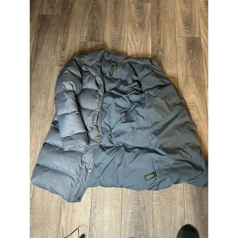 Lauren Ralph Lauren Down Quilted  Full Zip Puffer Parka‎ Coat Jacket Blue Sz L